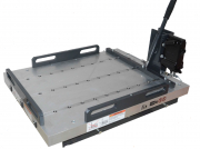 Aufschiebbare Lastplattform mit hydraulisch heb- und senkbaren Kugeln